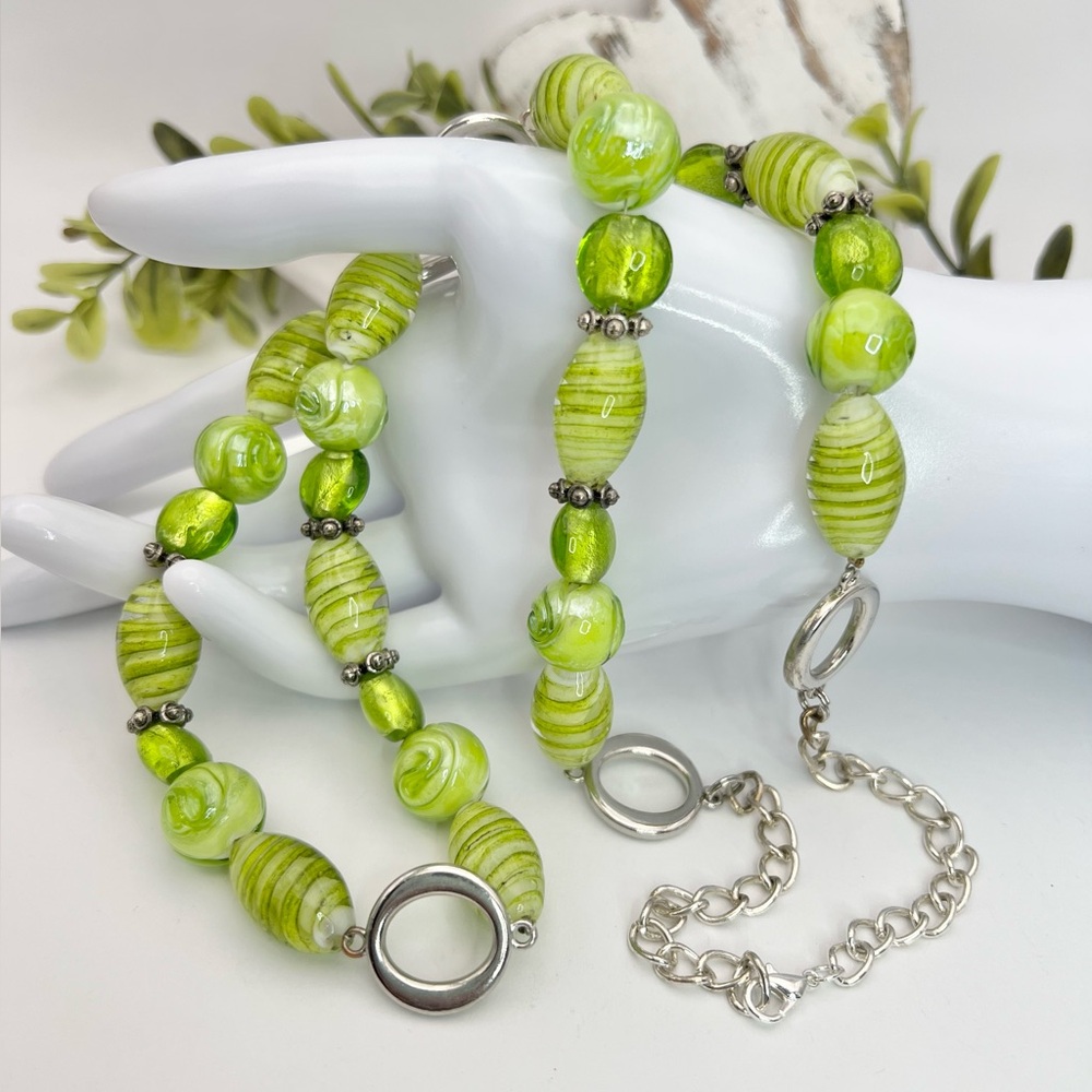 LAMPWORK GLASS BEADS NECKLACE - Picture 8 of 8
